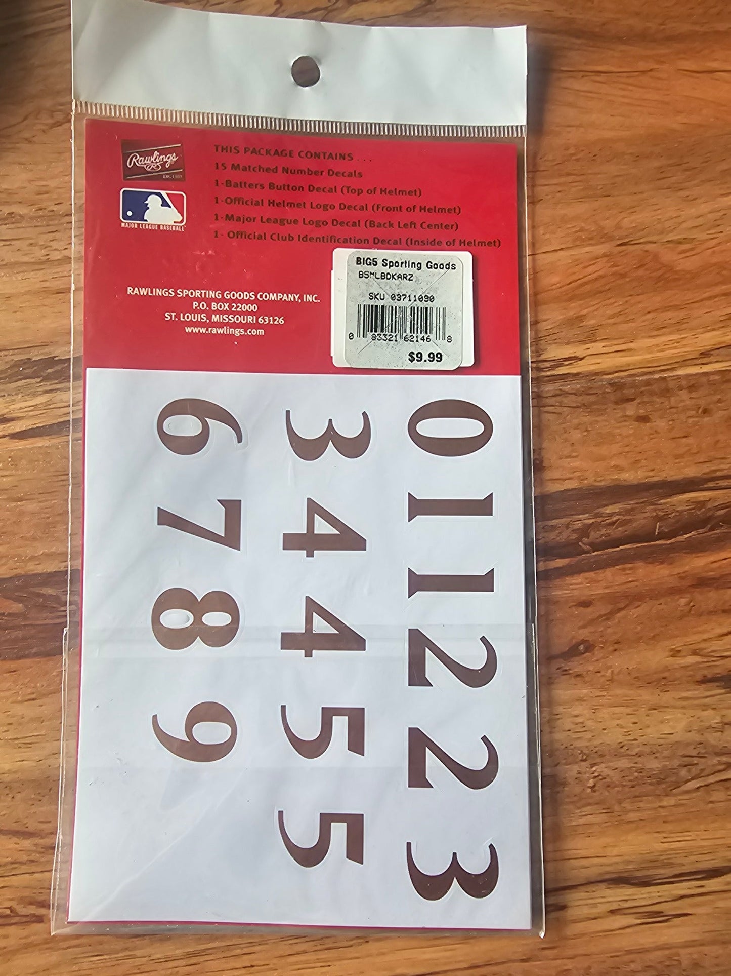 Rawlings MLB Arizona Diamondbacks Official Batting Helmet Decal Kit