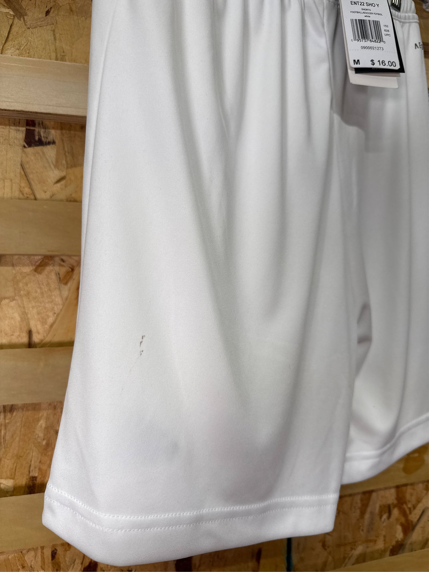 Tec-One Kids' Performance Soccer Shorts - White, Size Medium