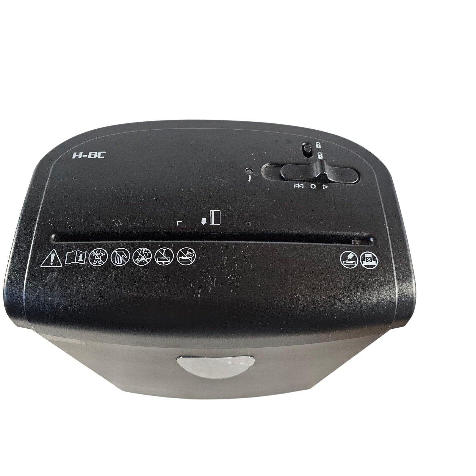 Fellowes Powershred H-8C 8-Sheet Cross-Cut Home and Deskside Paper Shredder with Safety Lock