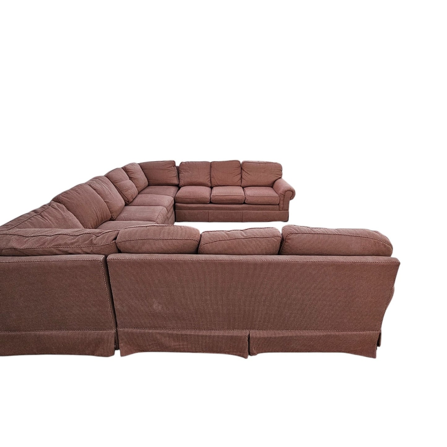 Higland House Large U Shaped Down Filled Sectional with Pillows and Stools