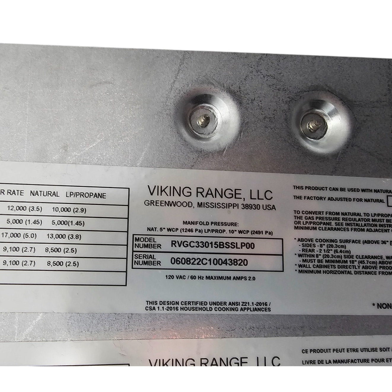 Viking - 30" Gas Cooktop - Stainless Steel RVGC33015BSS