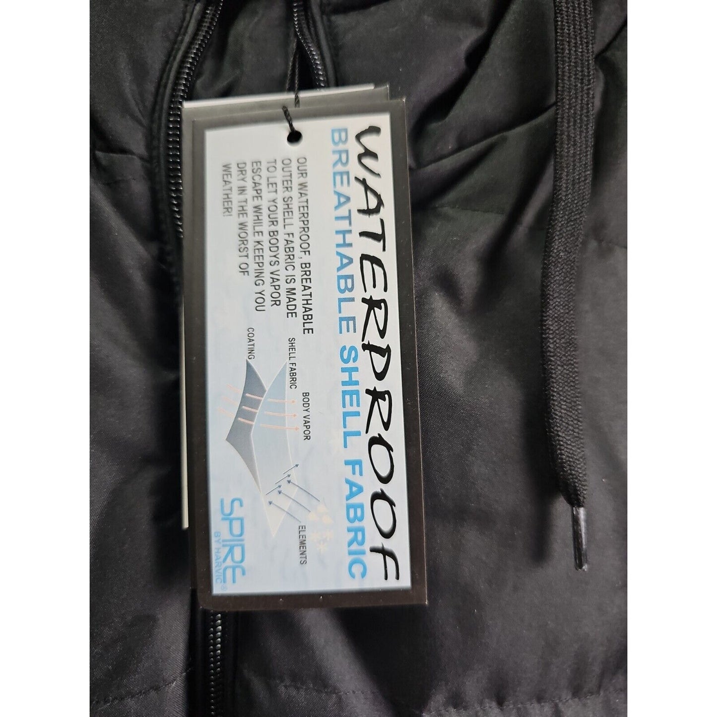 Spire by Galaxy Kaar Black Waterproof Coat XL