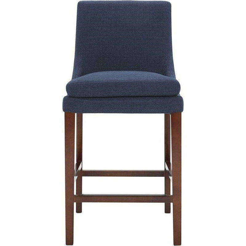 Stone & Beam Elise Upholstered Barstool, Blue