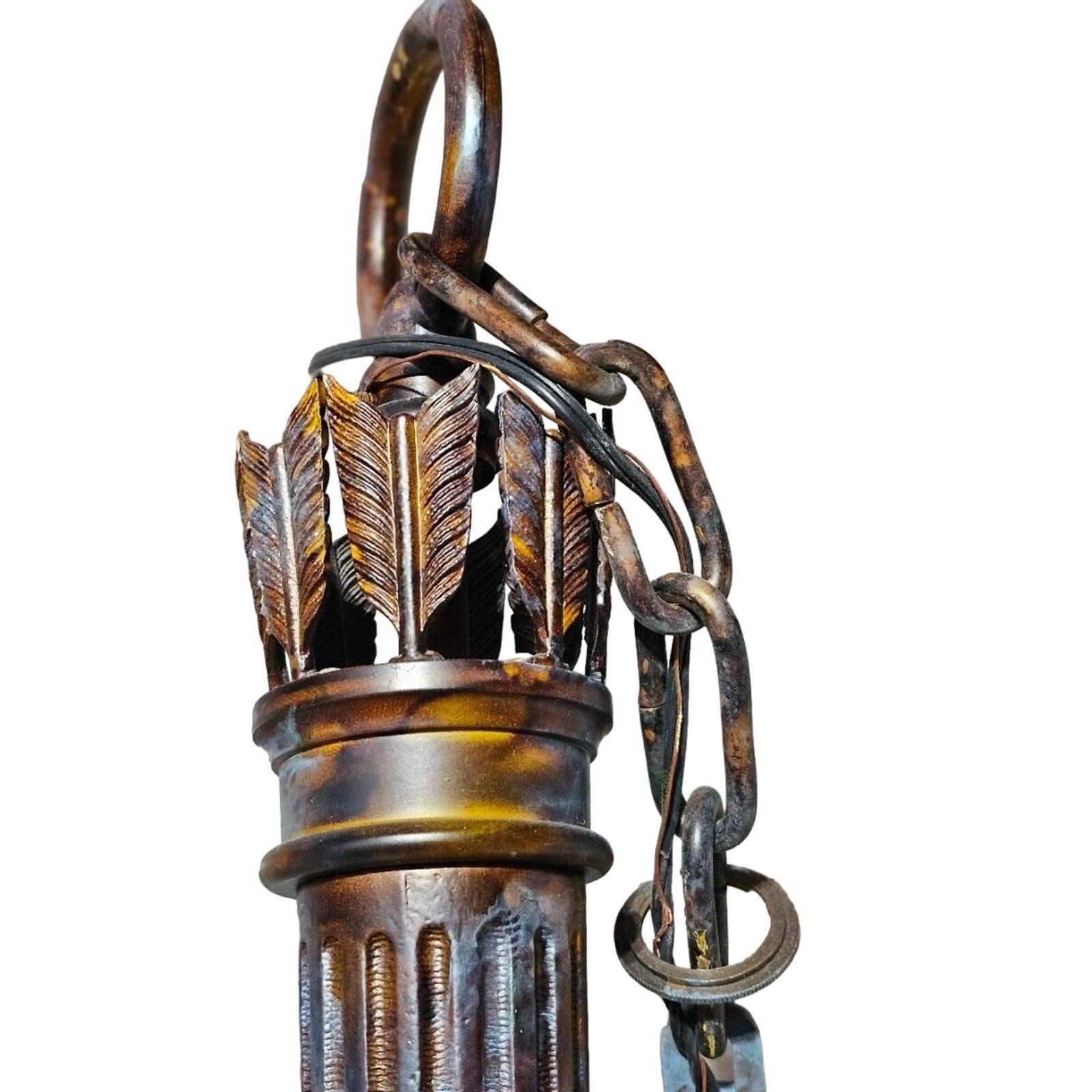 Traditional 8 Candle Bronze Casting Chandelier