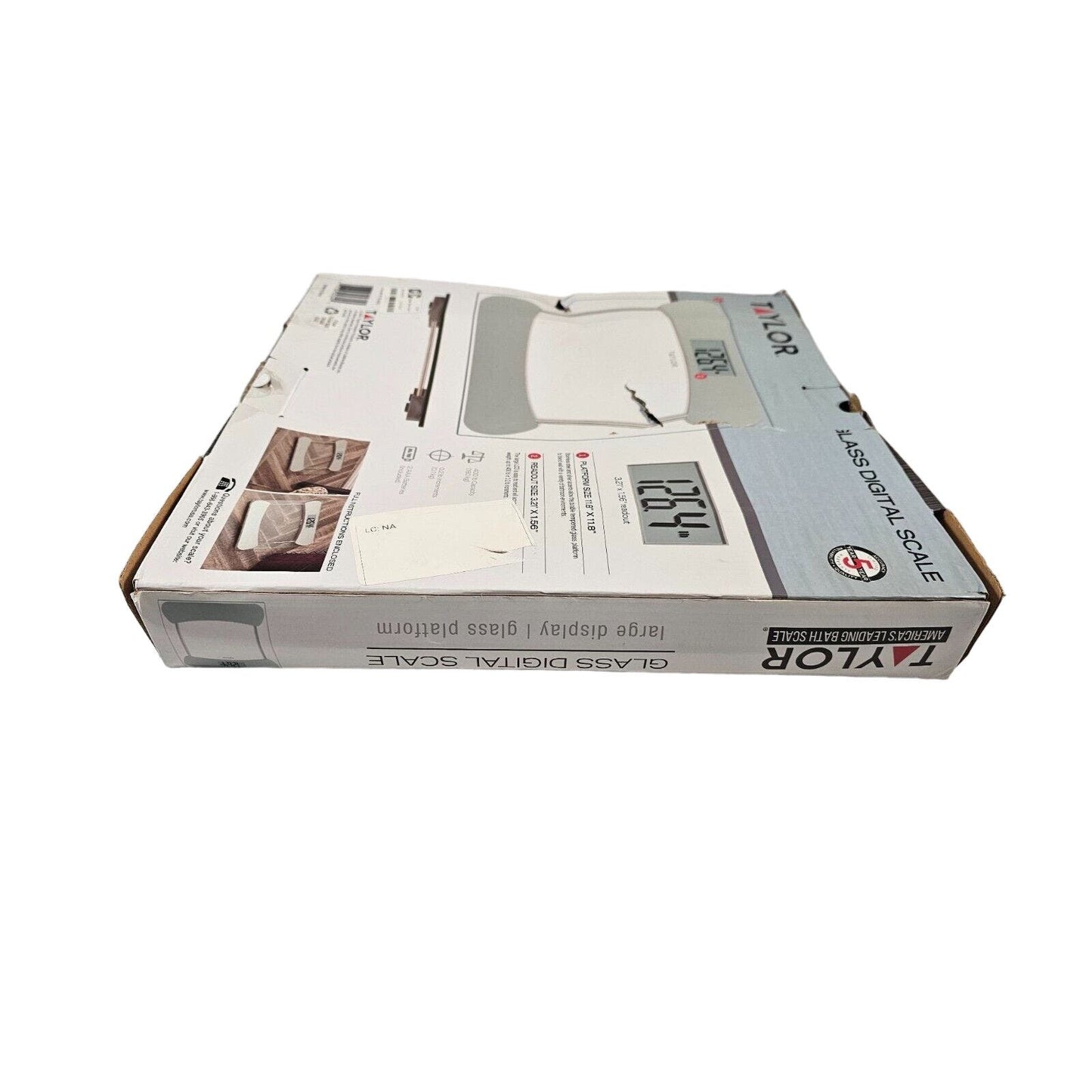 Taylor Digital Clear Glass Stainless Steel Scale with 400 lbs. Capacity