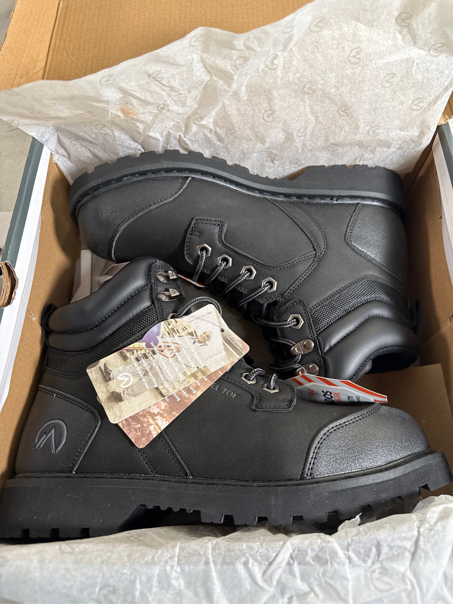 Nevados Breakgate Men's Steel Toe Work Boots - Black, Size 8