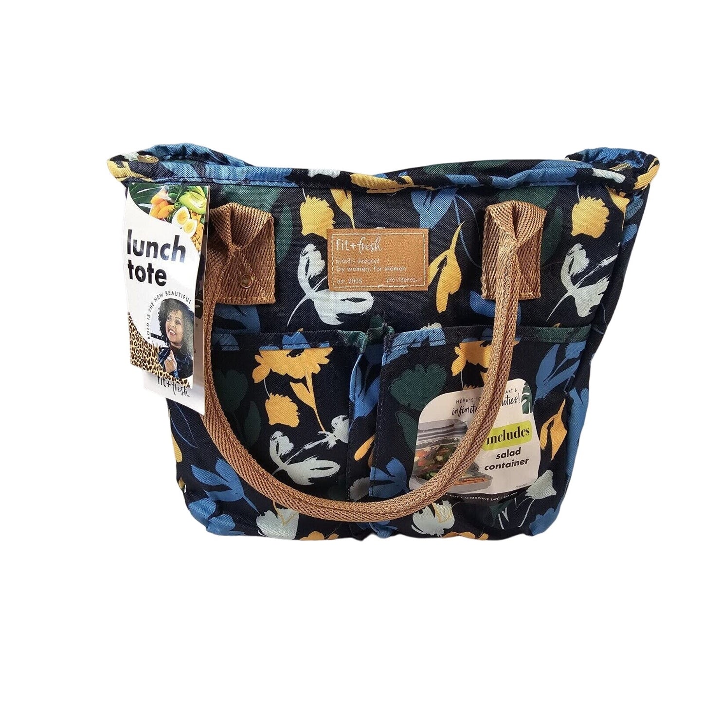 Fit & Fresh Summerton Lunch Tote with Salad Container - Blue