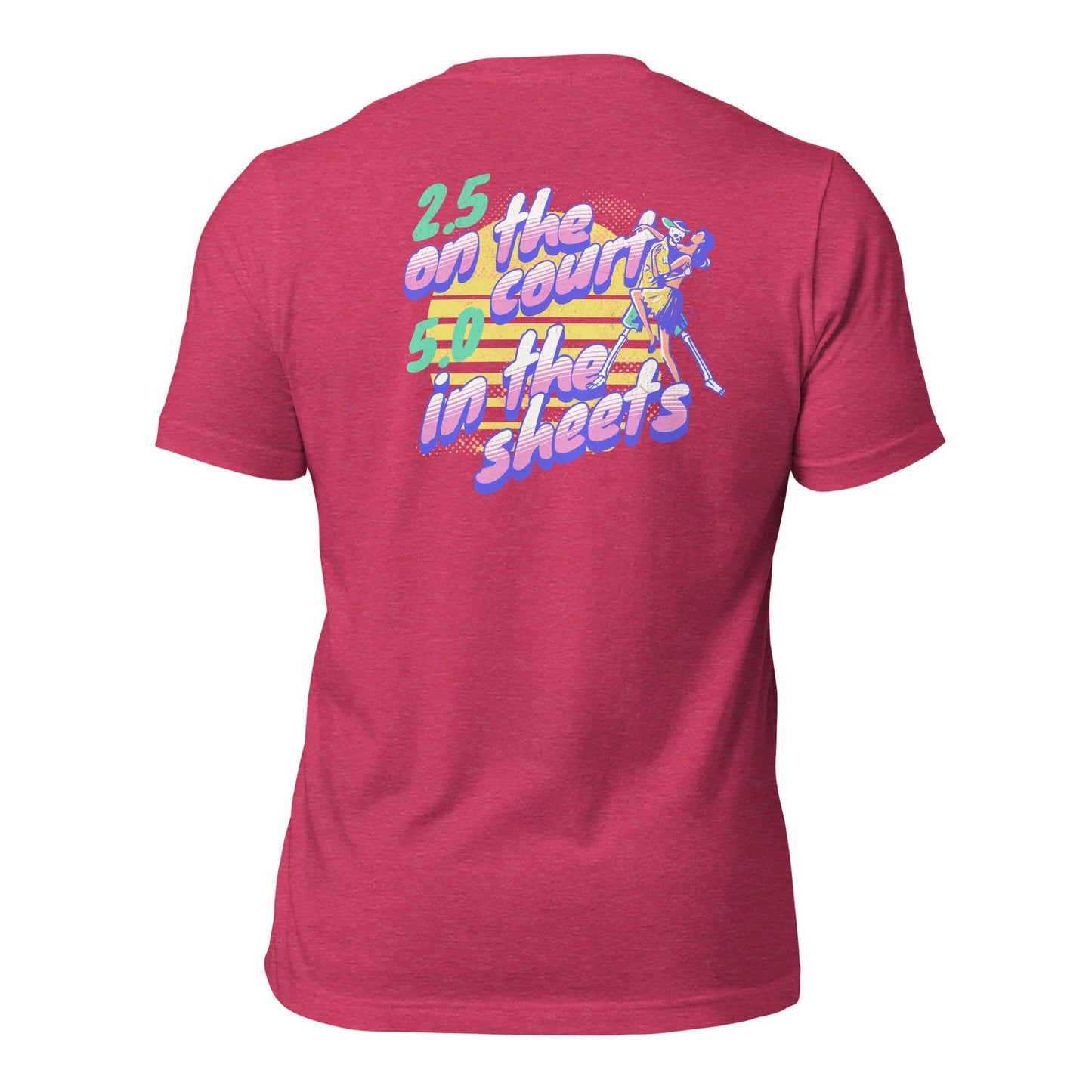 Casual Dinker Pickleball Co, 2.5 on the Court, Unisex T-shirt, Berry Heather