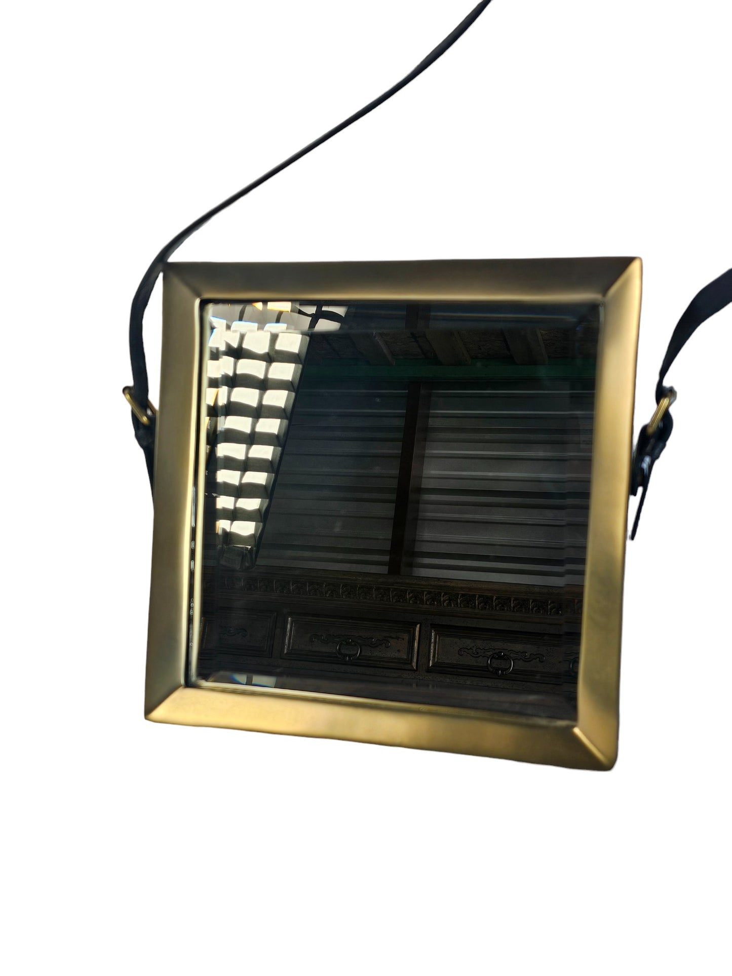 Cyan Venster Mirrors, Strap Antique Brass | Stretch Your Dollar