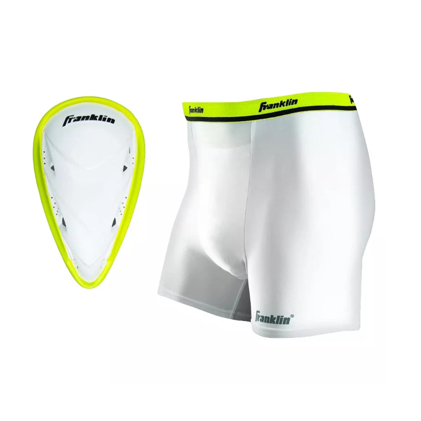 Franklin Sports Youth Compression Short with Cup, XS