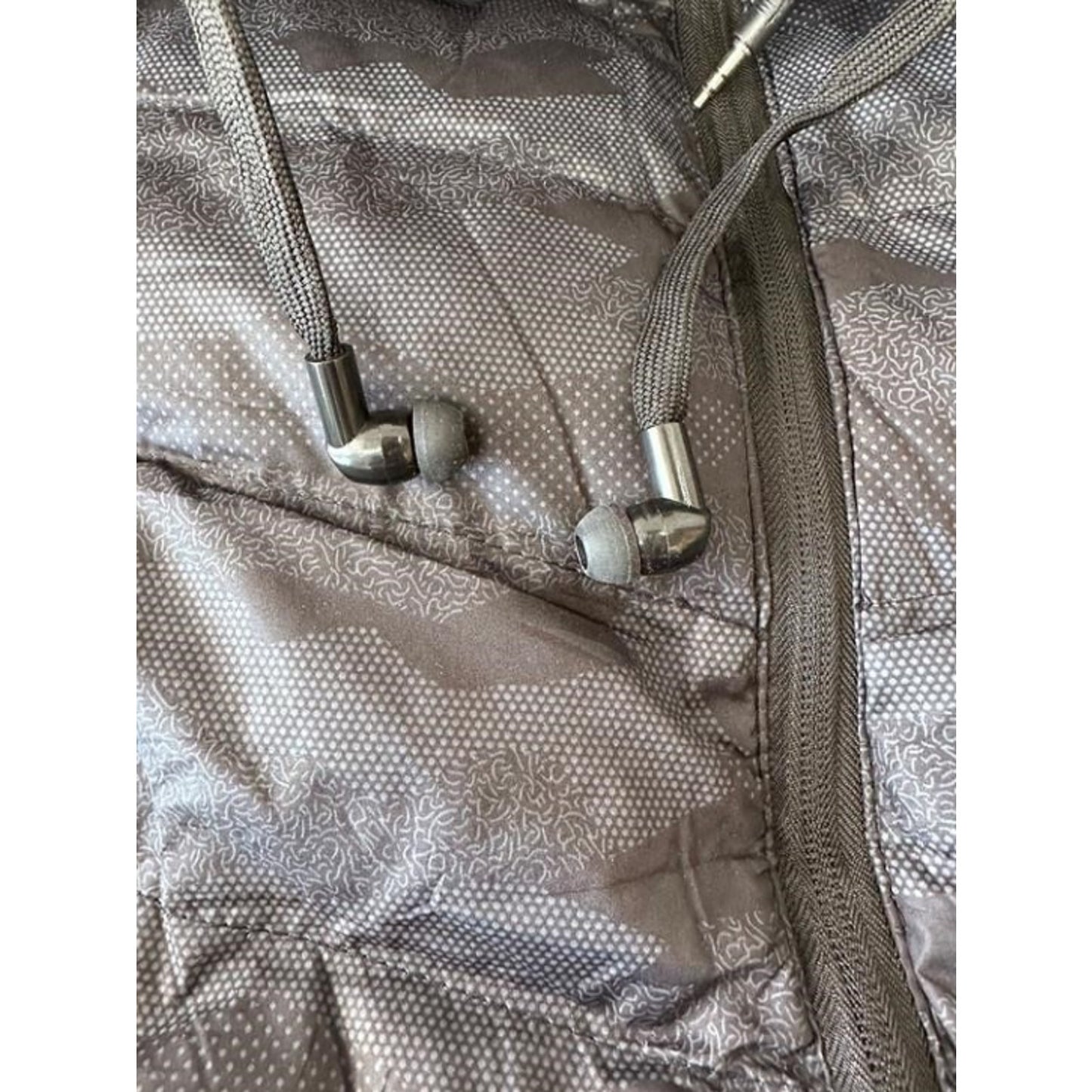 Contempo Casual Suburbia Marino Puffer Jacket W/Built-in Earphones, Black 2XL