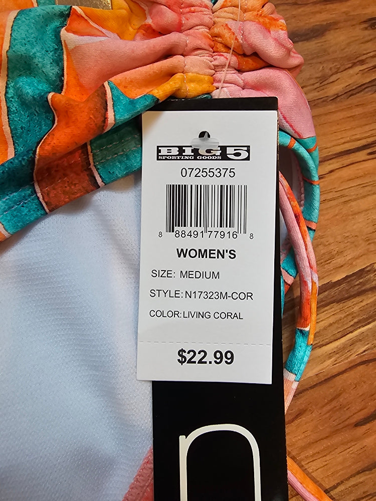 Next By Athena Women's Sunset Palms Midrise Side Cinch Bikini Bottom - Size M