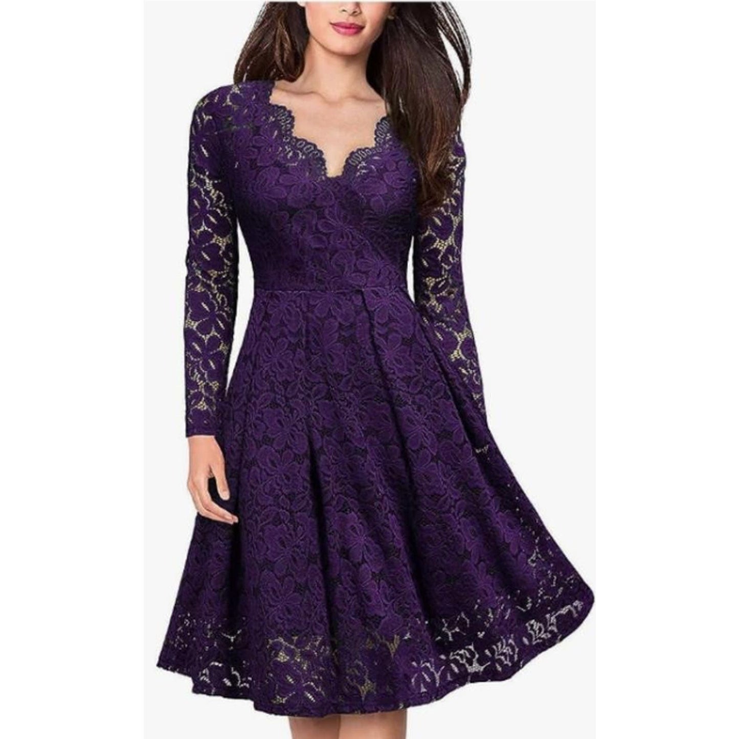 MissMay Floral Dress Size S Purple Design