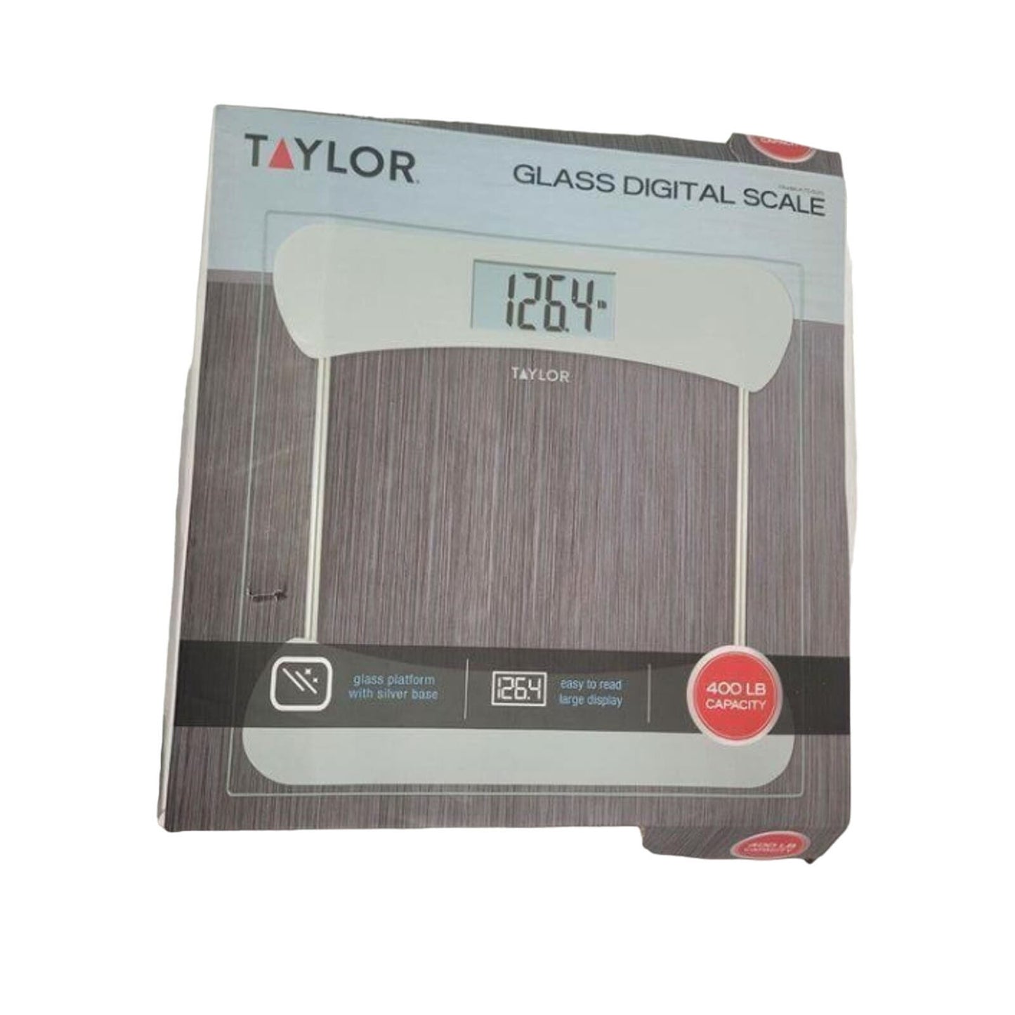 Taylor Digital Clear Glass Stainless Steel Scale with 400 lbs. Capacity