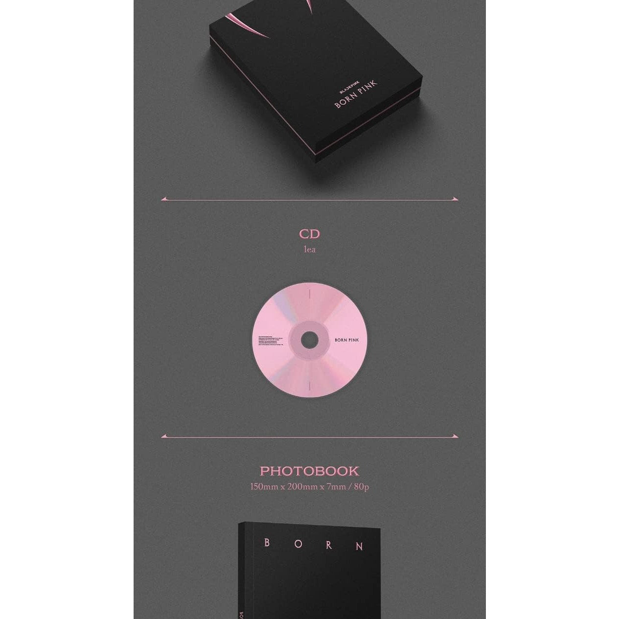 BORN PINK by BLACKPINK, CD Boxset Version A / Pink, Korean Pop K-Pop, Not Sealed