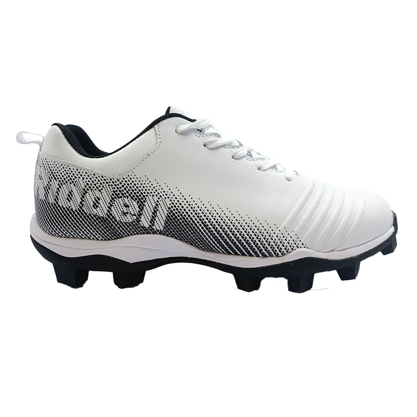 Riddell Edge Low Cut RM Men's Football Cleats - Black/White - Size 8