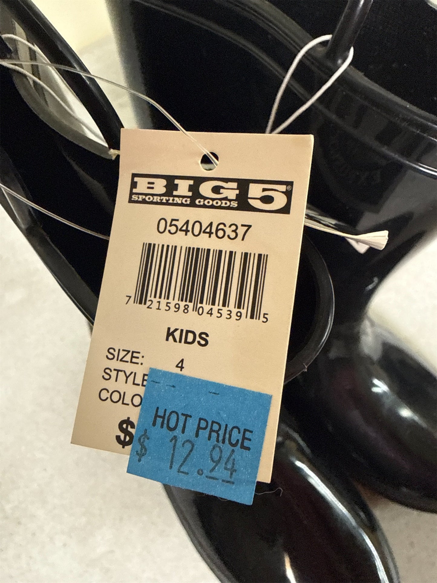 Kids' Black Winter Rubber Boots - Size 4