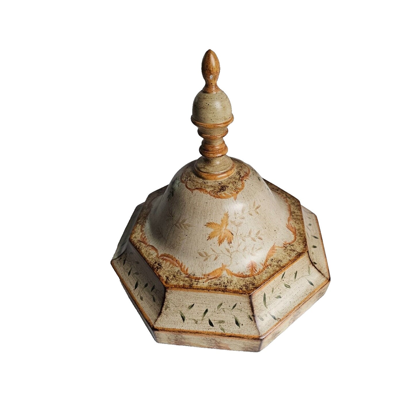 2 Large Vintage Hand Painted Lidded Antique French Vases