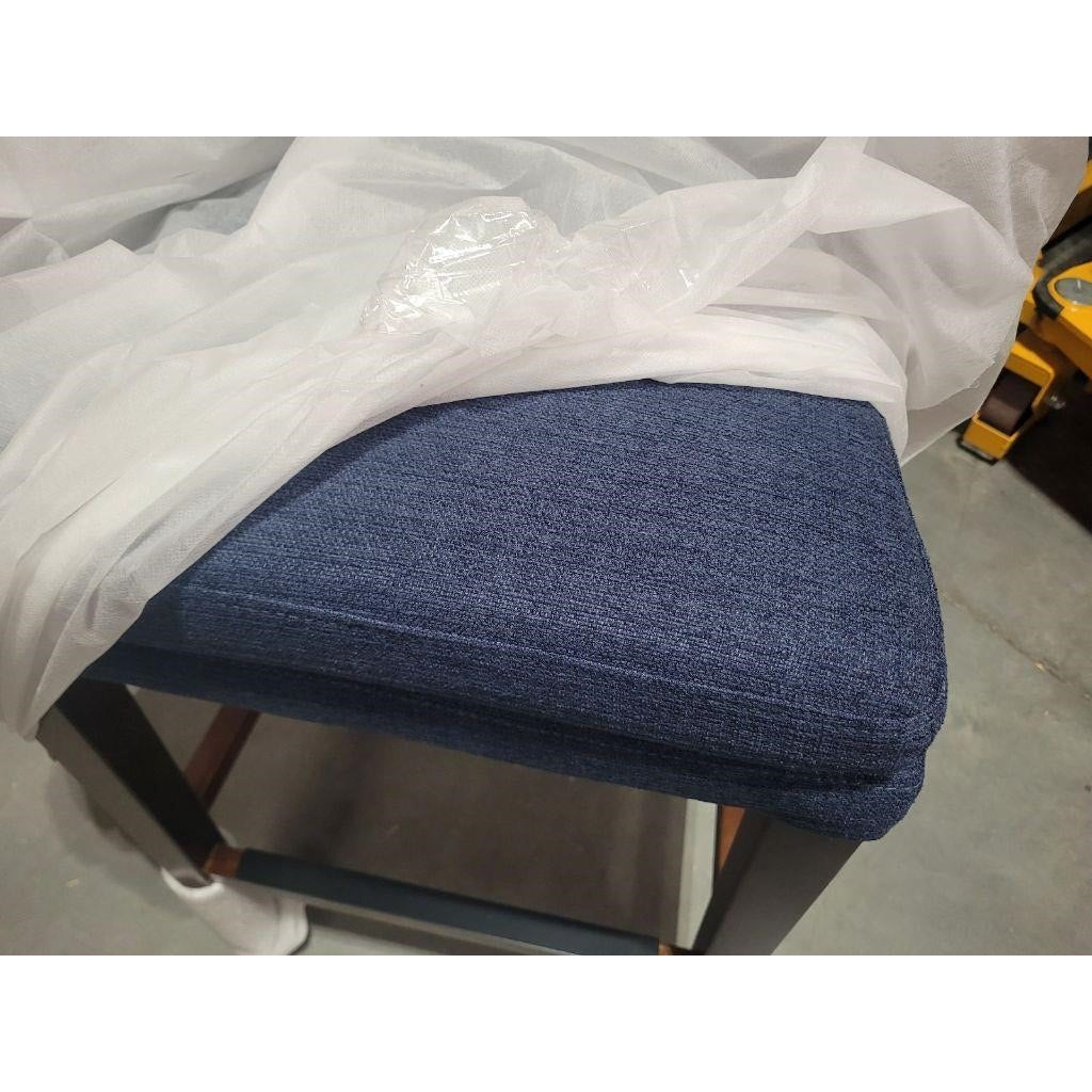 Stone & Beam Elise Upholstered Barstool, Blue