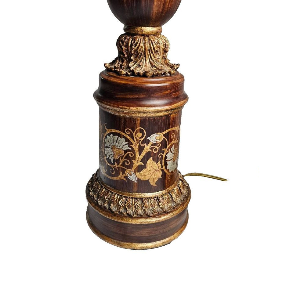 Bradburn Gallery Hand Painted Rosewood Lamps Pair