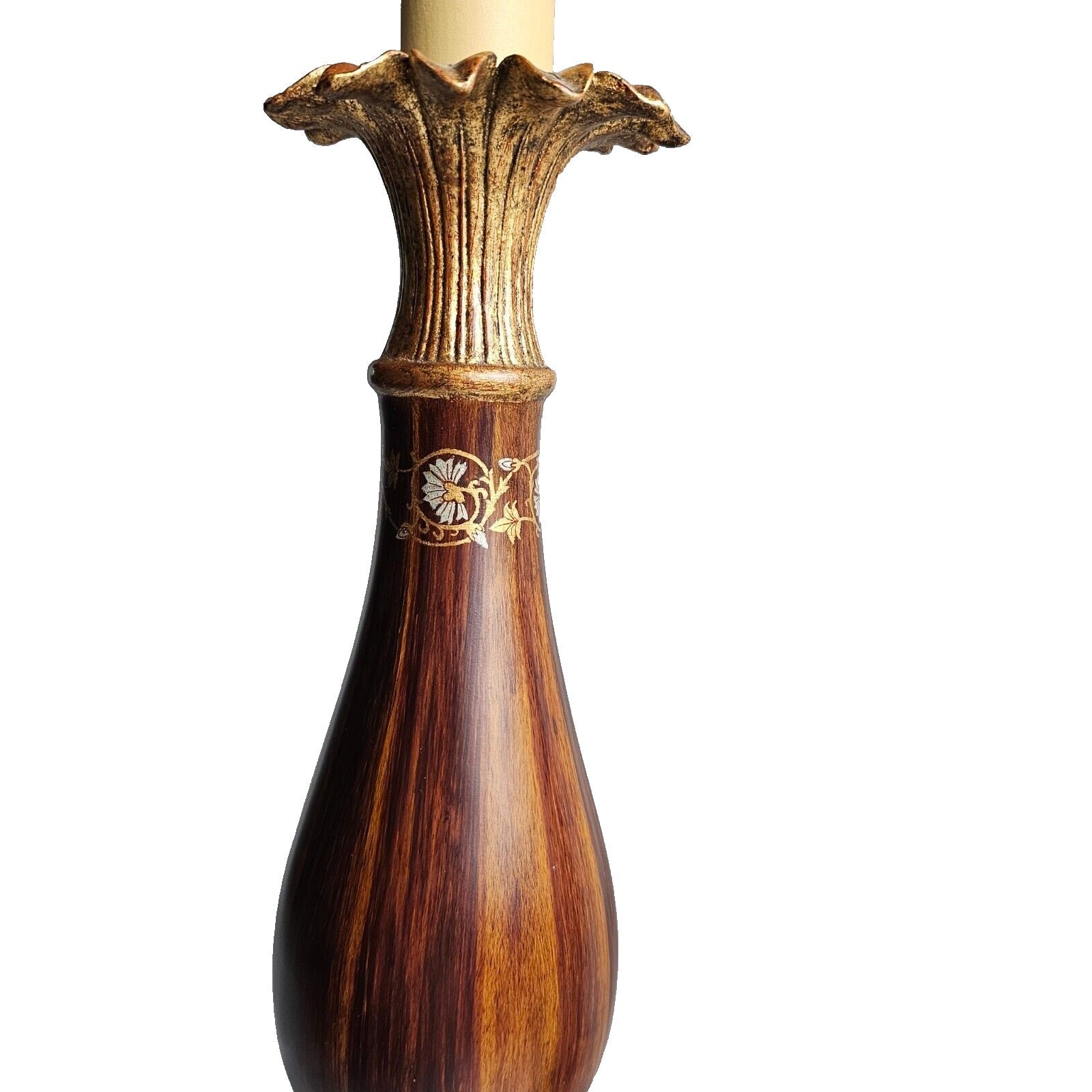 Bradburn Gallery Hand Painted Rosewood Lamps Pair