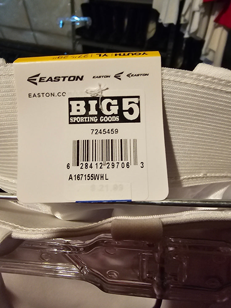 Easton Youth Hit and Run Kicker Baseball Pants - White, Large
