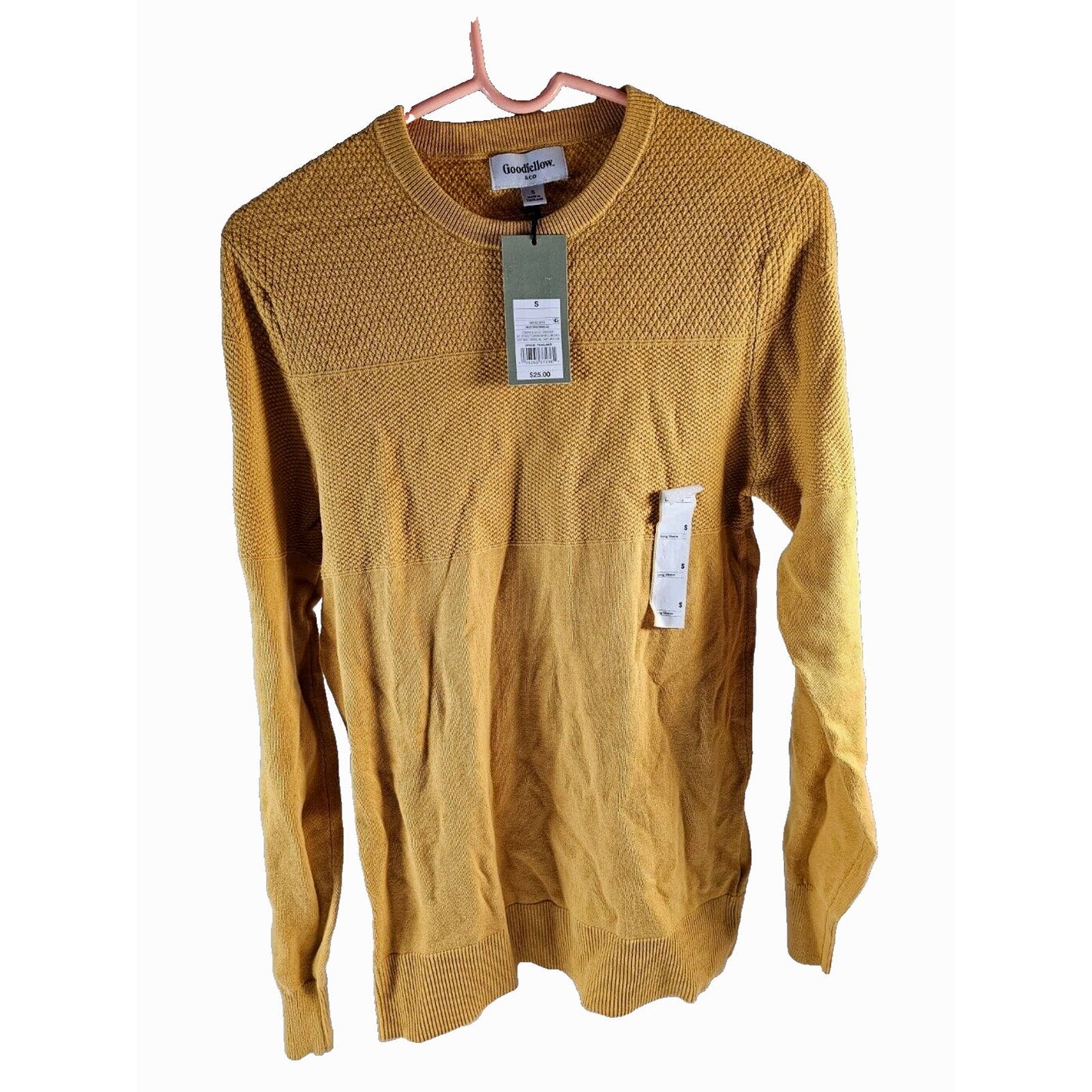 Goodfellow & Co. Men's Long Sleeve, Size S - Mustard