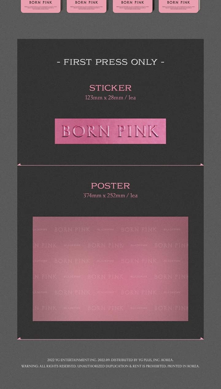 BORN PINK by BLACKPINK (CD, 2022, Pink Version A, Korean Pop K-Pop, New, Sealed)
