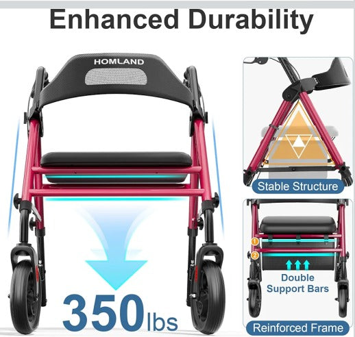 Homland Foldable Walker with Seat