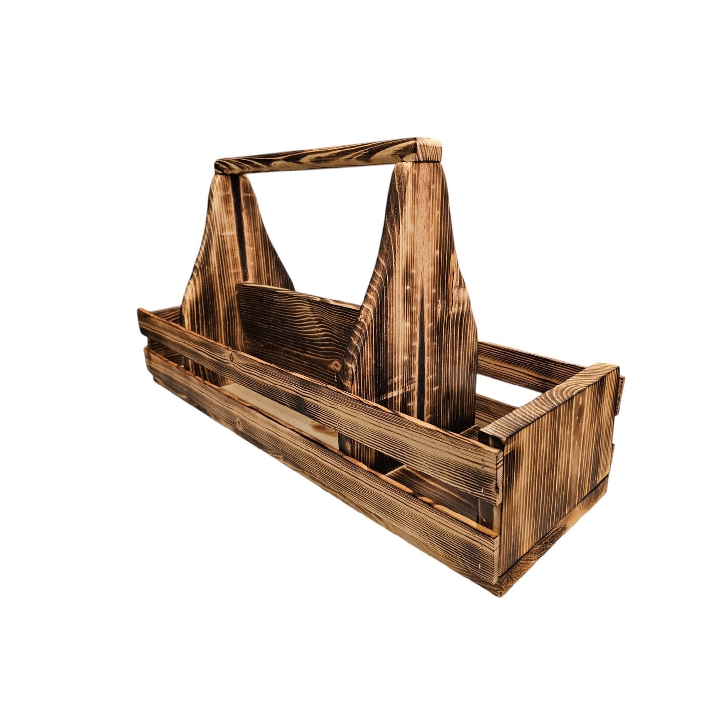 Wooden Picnic BBQ Caddy Condiment Holder - Made in Utah