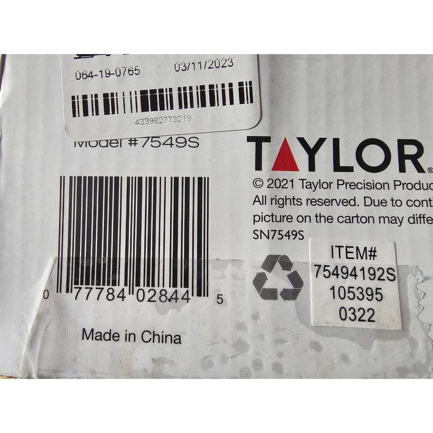 Taylor Digital Clear Glass Stainless Steel Scale with 400 lbs. Capacity