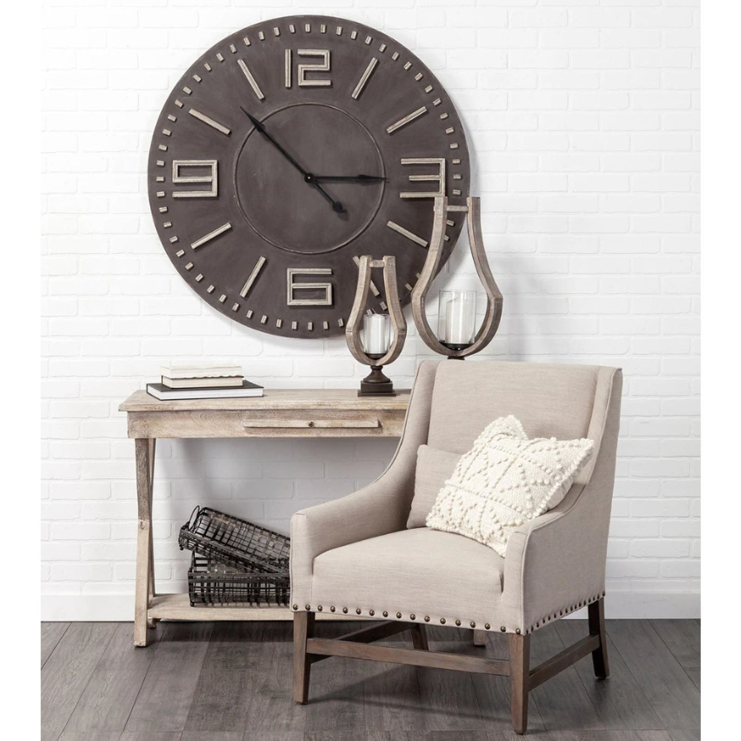 Mercana Devonshire Round Wall Clock Dark Brown