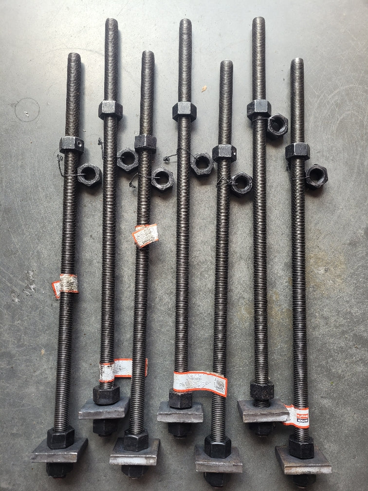 Simpson Strong-Tie Strong-Wall WSWH-AB Series WSWH-AB1X30HS Wood Shearwall Anchor Bolt, 1 in Dia, 30 in L, Carbon Steel