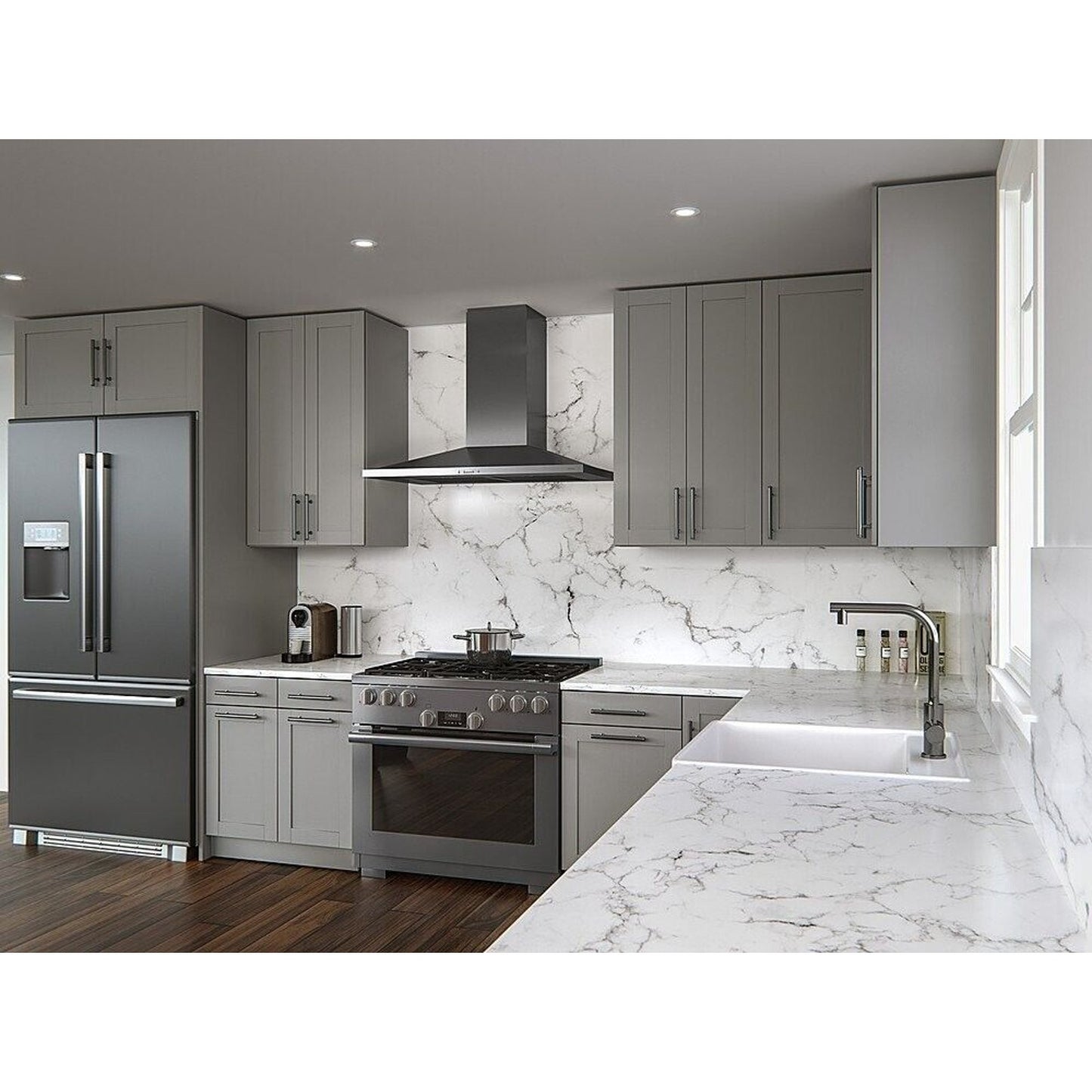 Zephyr - Anzio 30 in. 600 CFM Wall Mount Range Hood - Black Stainless Steel