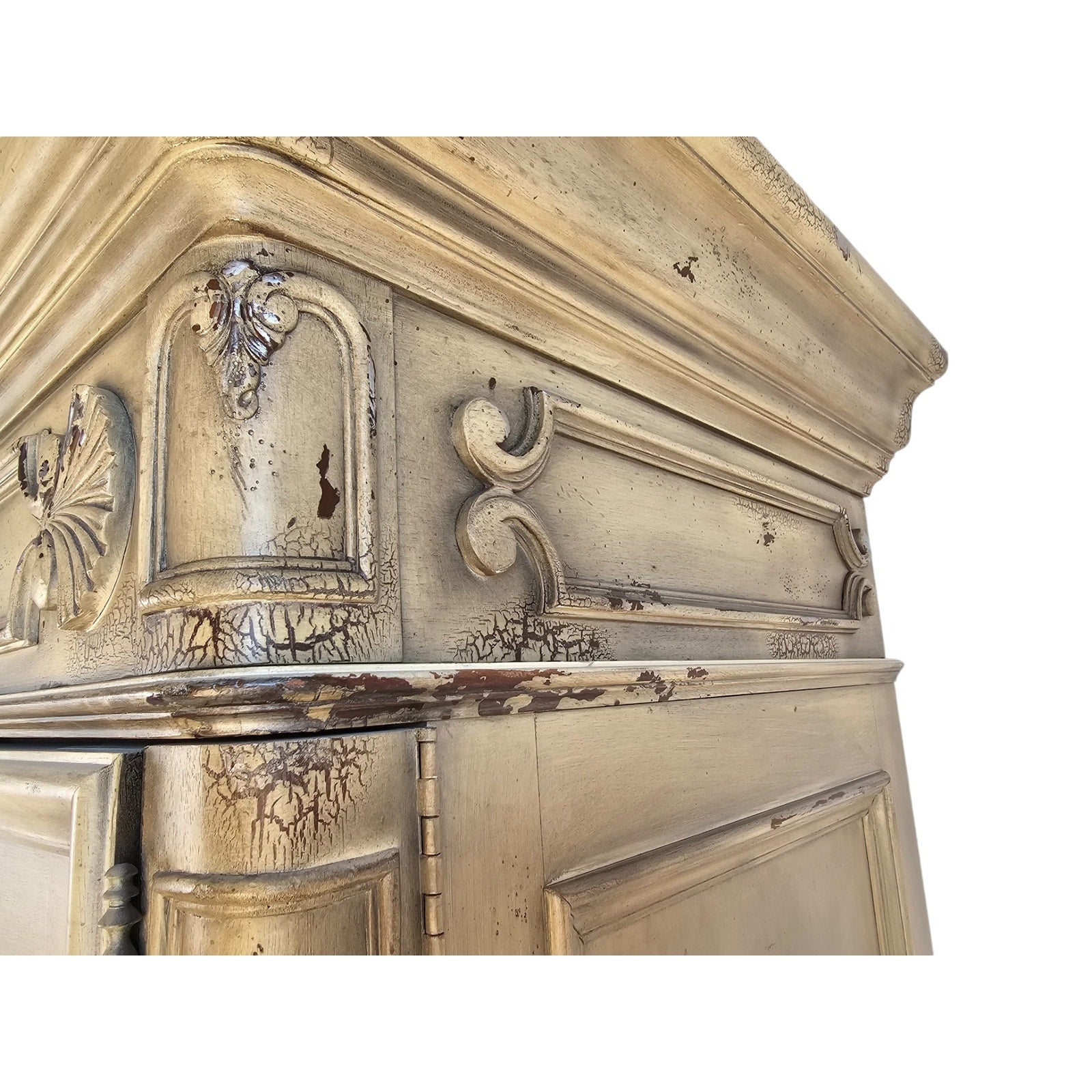 Vintage Hickory Chair Armoire Hutch Cabinet | Stretch Your Dollar