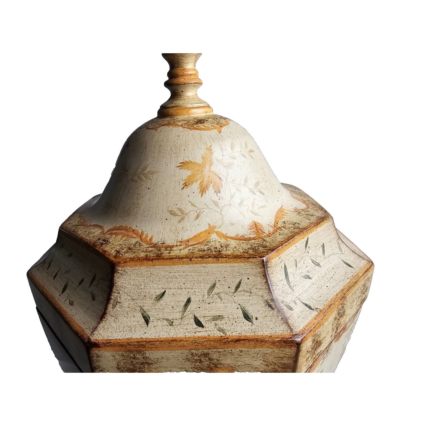 2 Large Vintage Hand Painted Lidded Antique French Vases