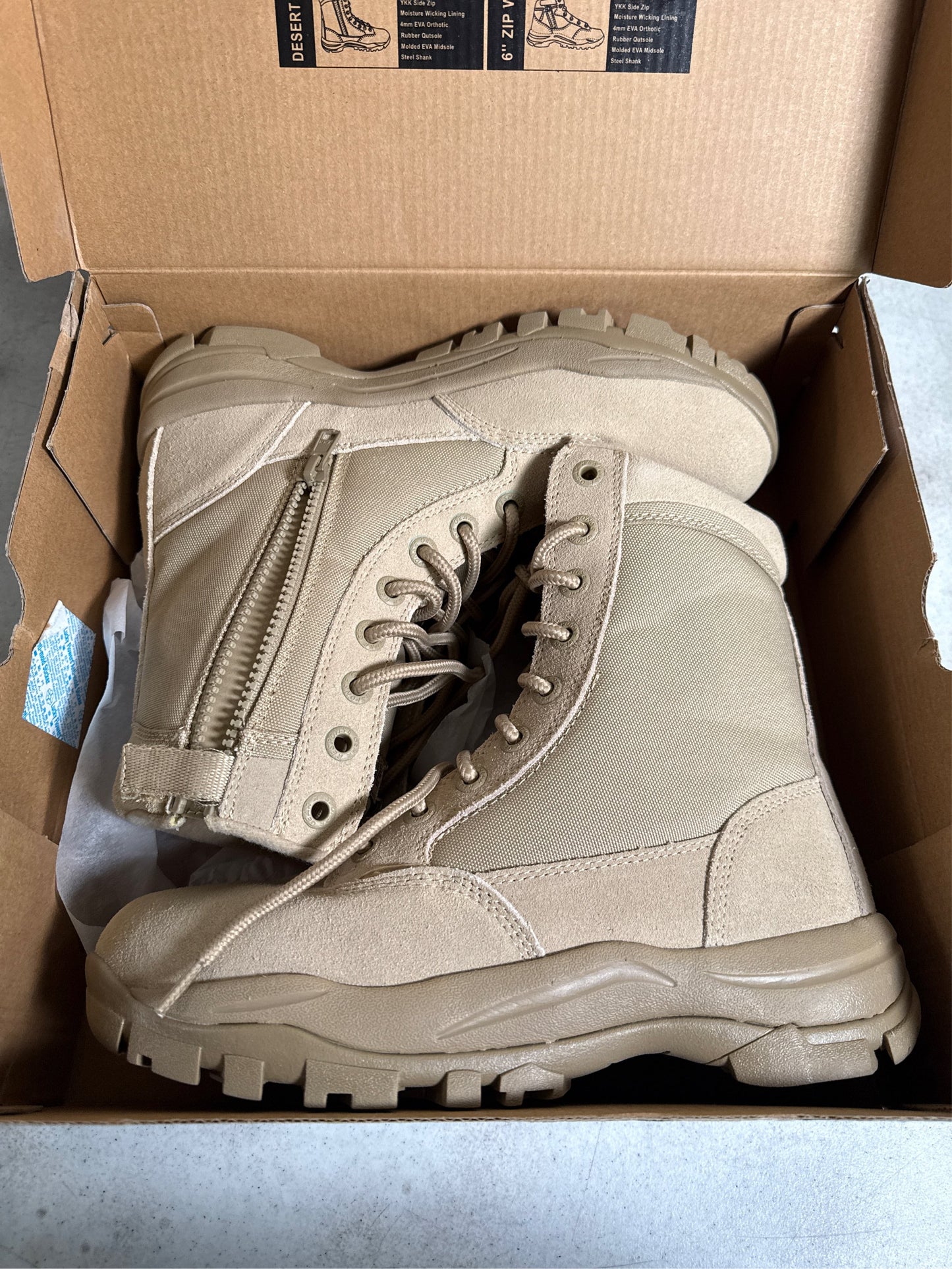 Response Gear Men's 8" Desert Service Boots - Tan, Size 9