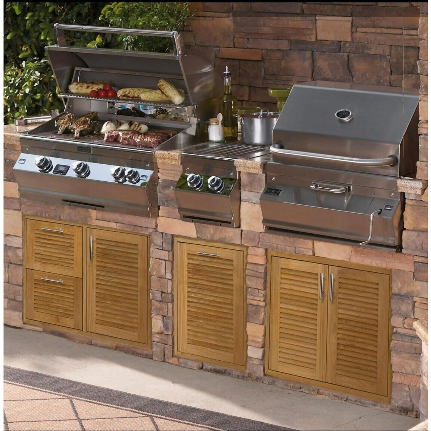 18-inch Extra Large LP Tank Waste Can Pullout in Pacific Teak