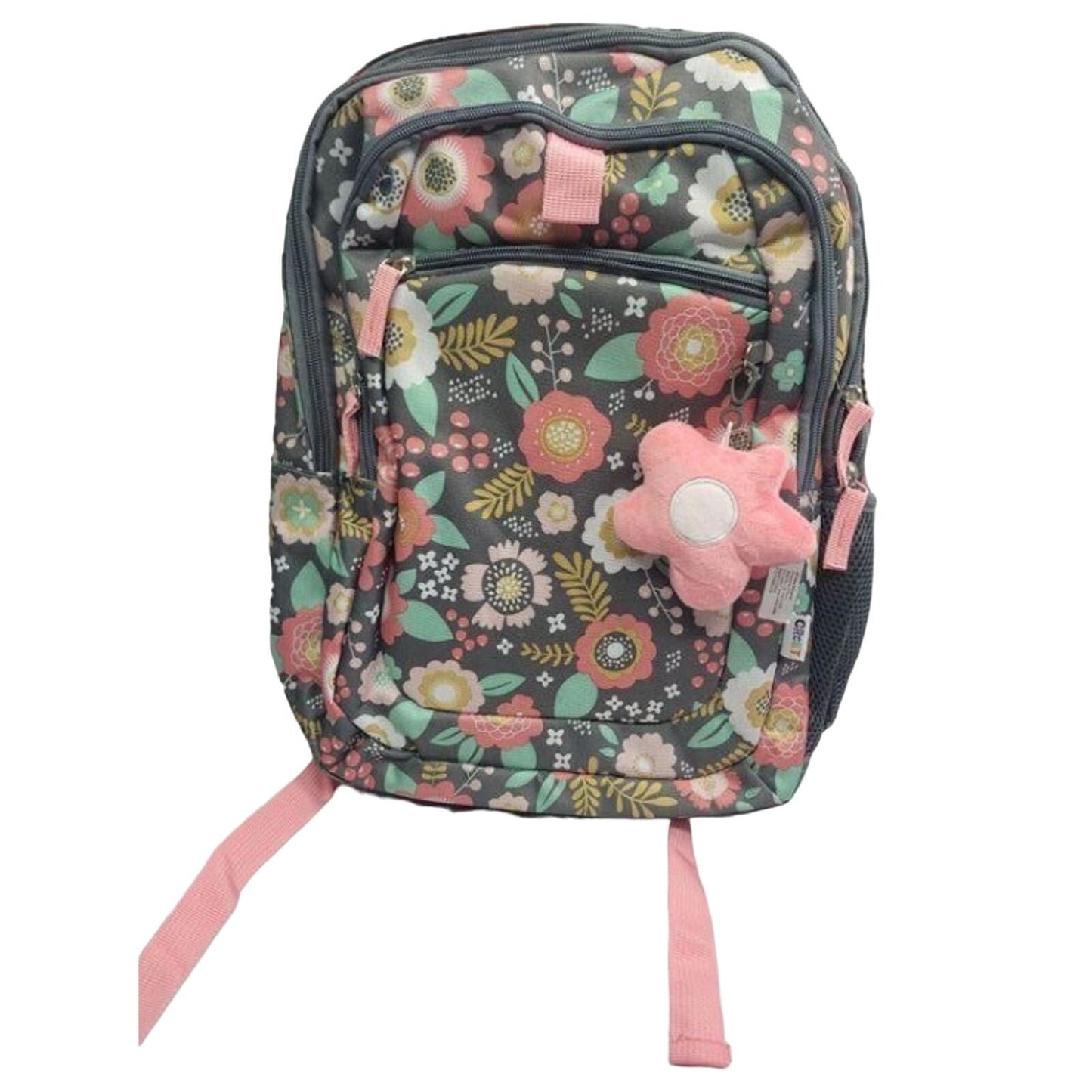 Crckt Kids' 16.5" Backpack, Gray Floral Print