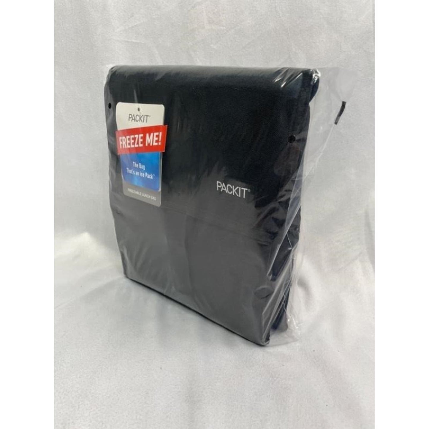 PACKIT Freezable Lunch Bag with Zip Closure, Black