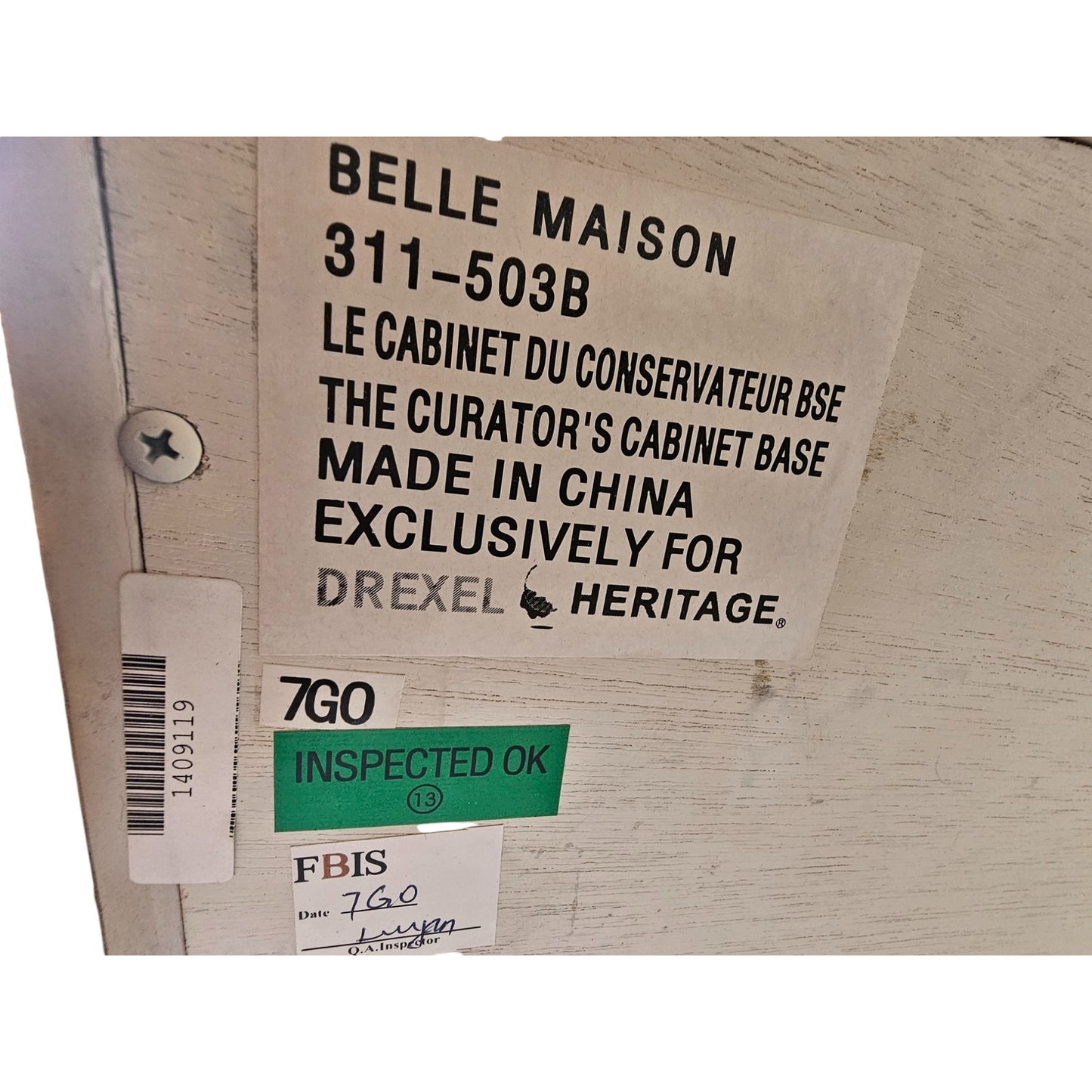 Drexel Heritage Curator's Cabinet Belle Maison Collection