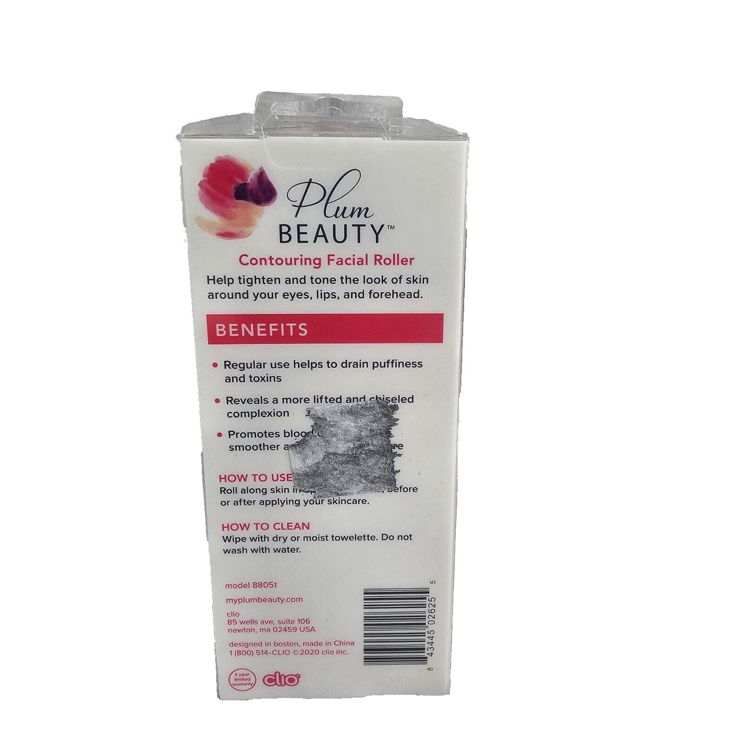 Plum Beauty Contouring Facial Roller Lifts & Firms Reduces Puffiness Skin Care