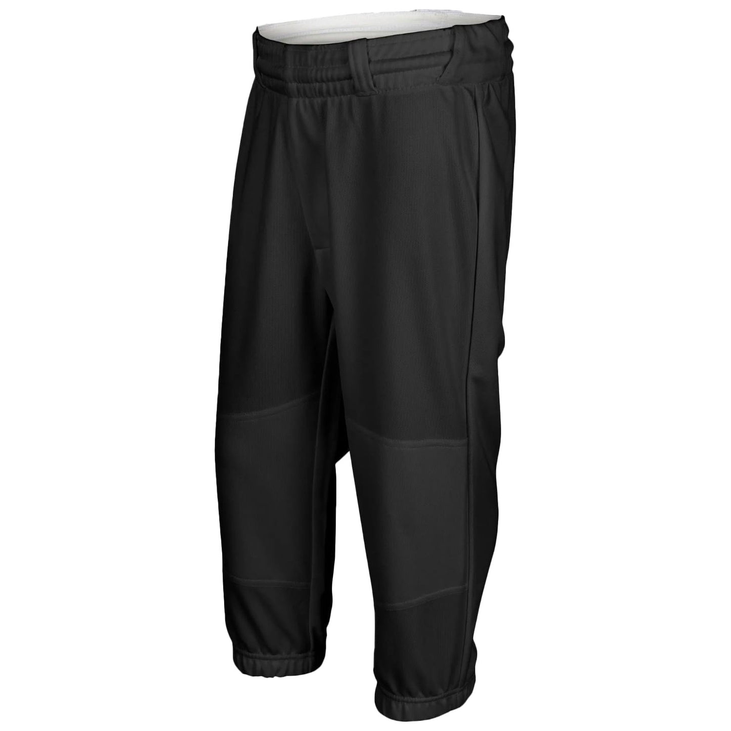 Champro Youth Cycle Pull-Up Baseball Pants with Belt Loops - Black, YXS