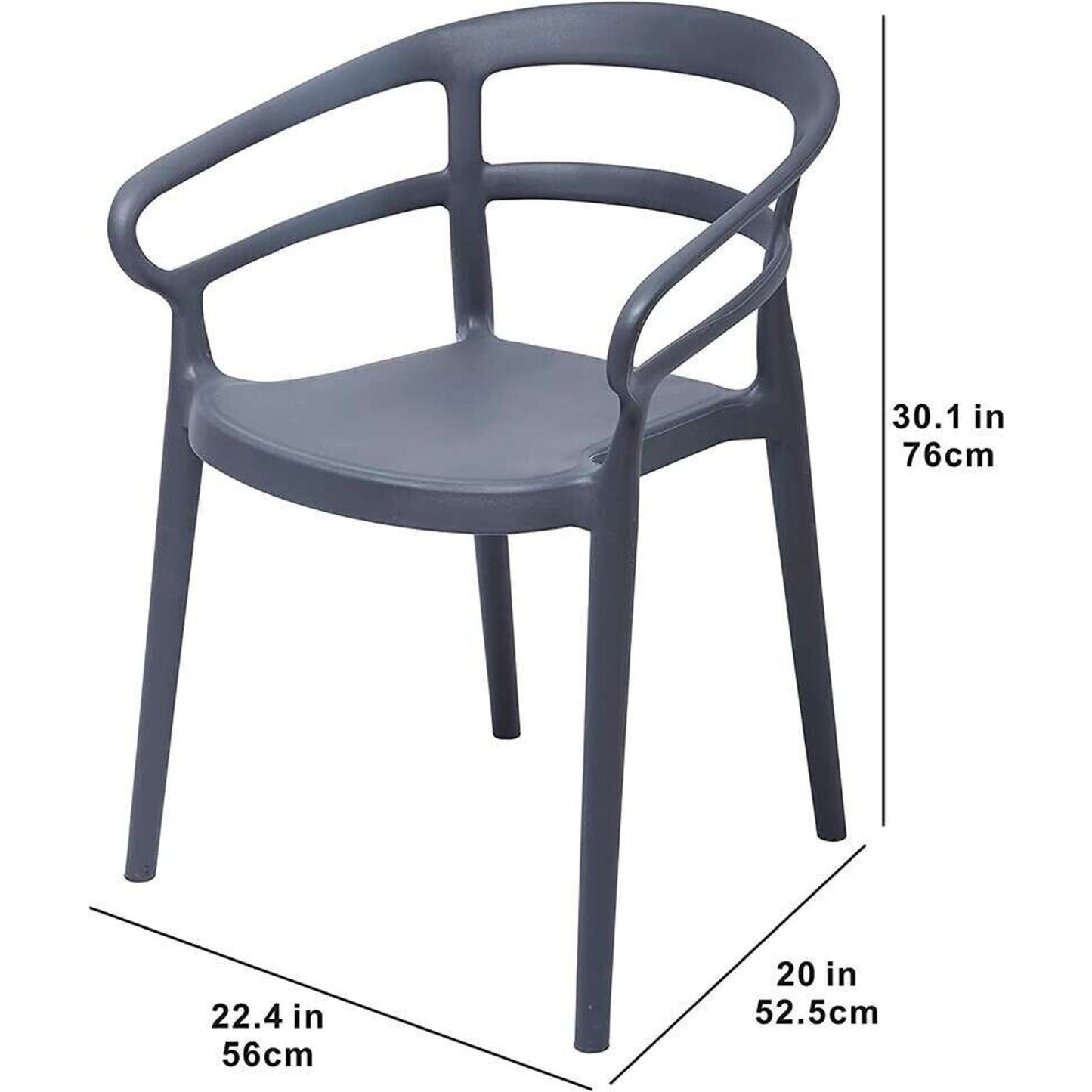 Amazon Basics Curved Back Grey Chairs 2 Pack | Stretch Your Dollar