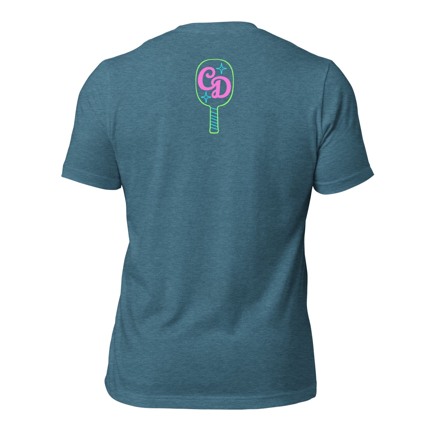 Casual Dinker Pickleball Co, Miami, Unisex T-shirt, Teal Heather