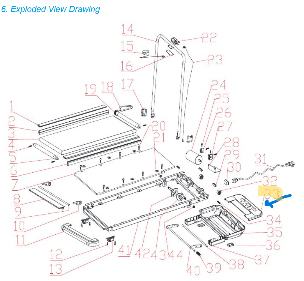Motor Front Cover/ Display for a SereneLife Treadmill SLTRD70