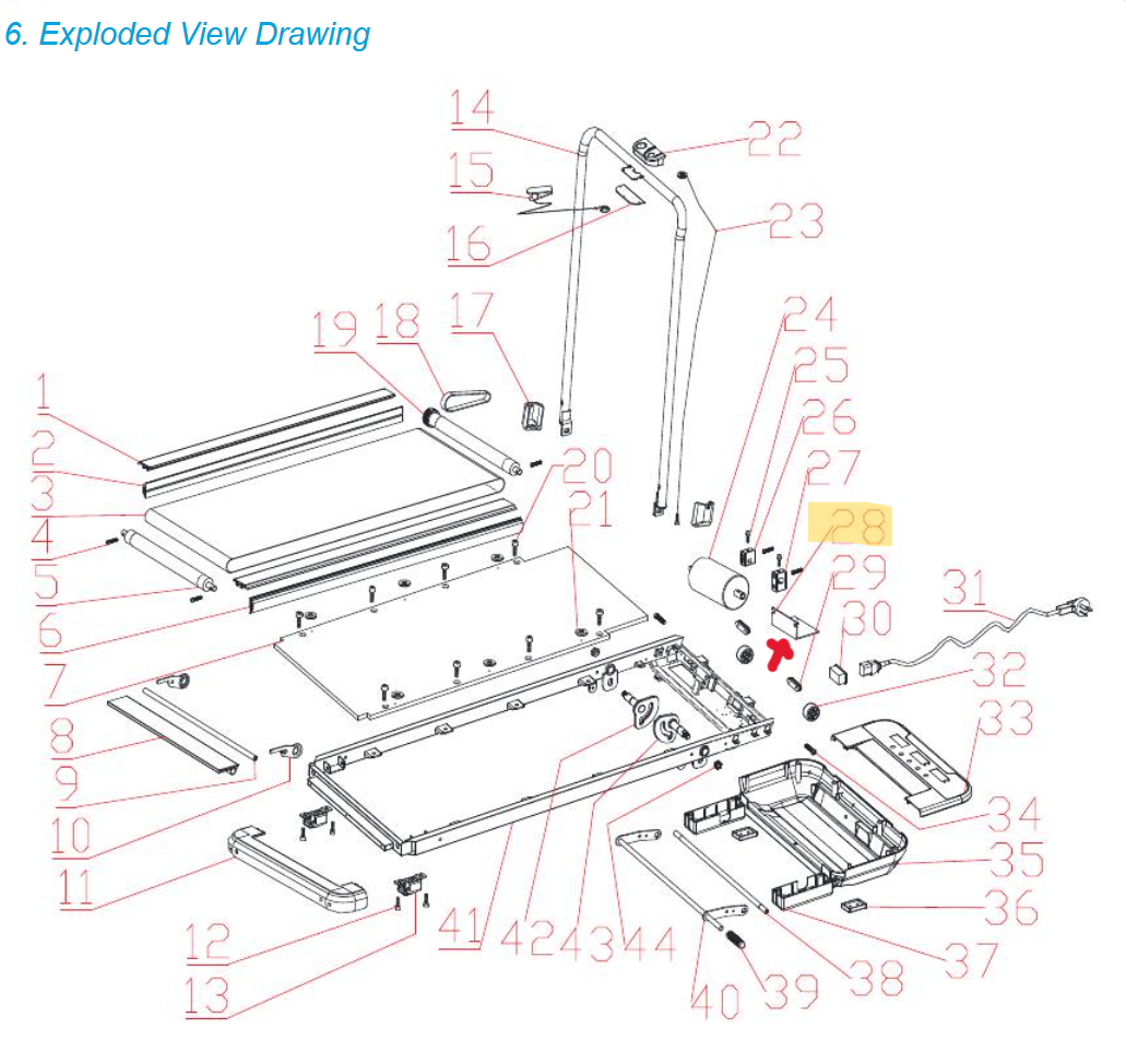 Circut Board RT-10001A for SereneLife Treadmill SLTRD70 Electric Control