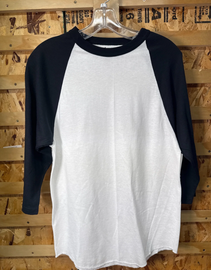 Champro Adult Baseball/Softball 3/4 Sleeve Shirt - White/Black, XL