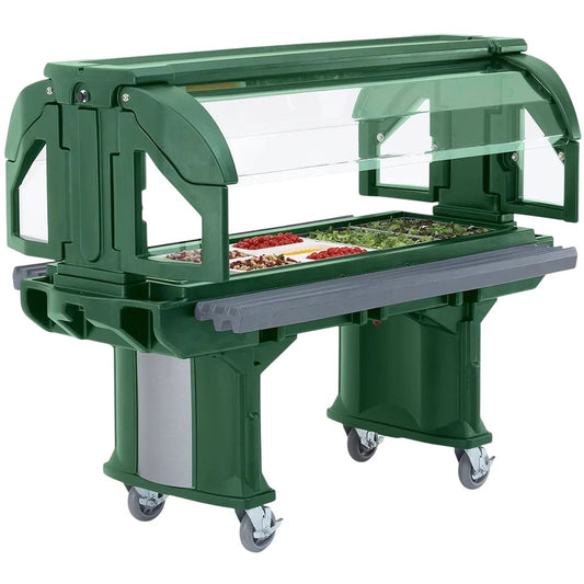 Cambro 7 Versa Food Salad Bar with Heavy-Duty Casters
