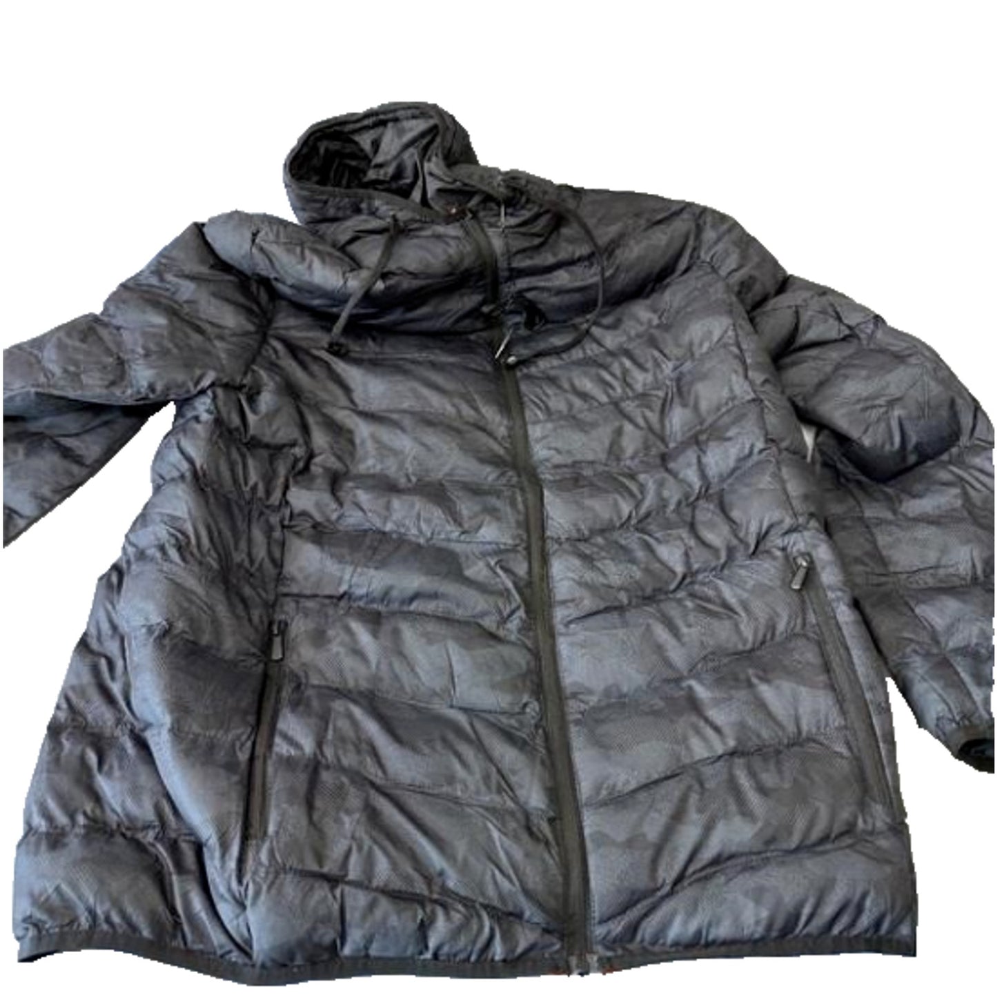 Contempo Casual Suburbia Marino Puffer Jacket W/Built-in Earphones, Black 2XL